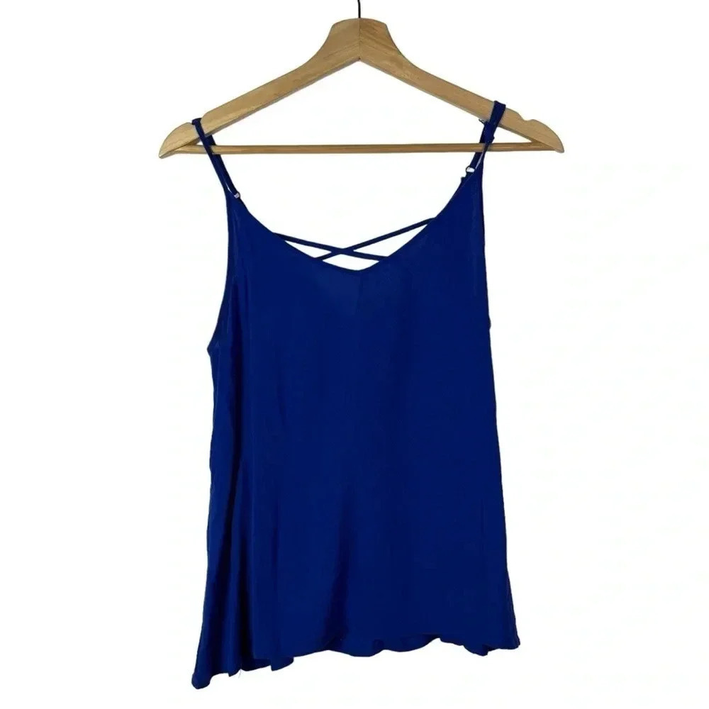 Liberty Love Royal Blue Cross Back Tank Top S